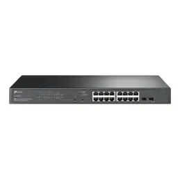 JetStream™ 16-Port Gigabit Smart Switch with 2 Gigabit SFP SlotsPORT: 16× Gigabit RJ45 Ports, 2× Gigabit SFP... (SG2218)_1